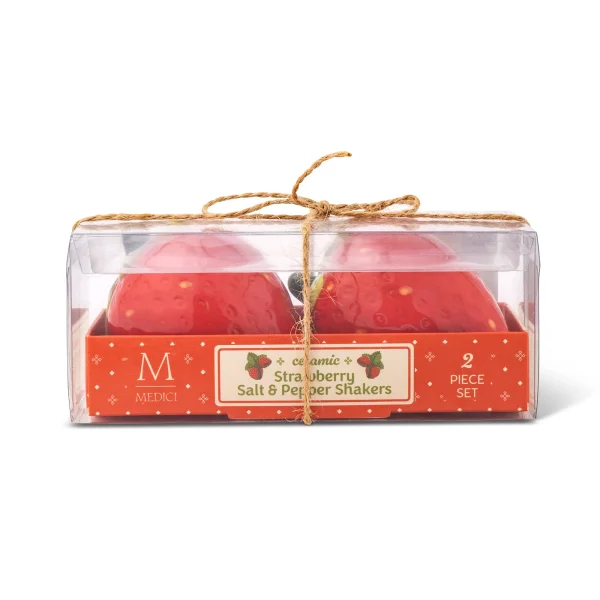 Ceramic Strawberry S&P Shakers