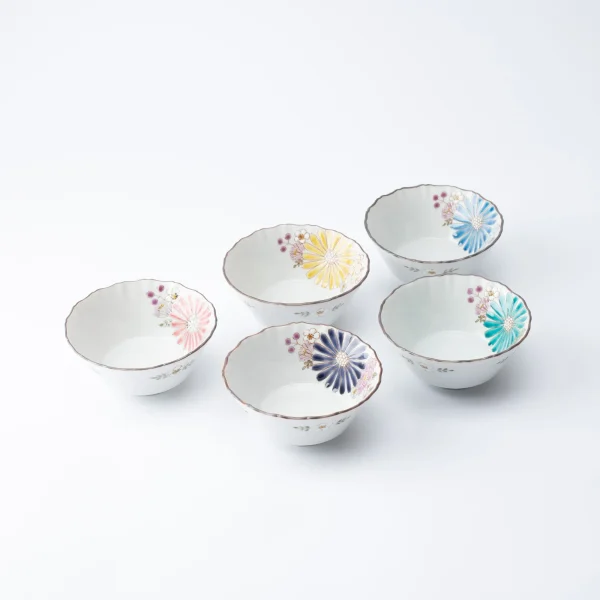 Brilliant Colorful Flower Kobachi Bowl